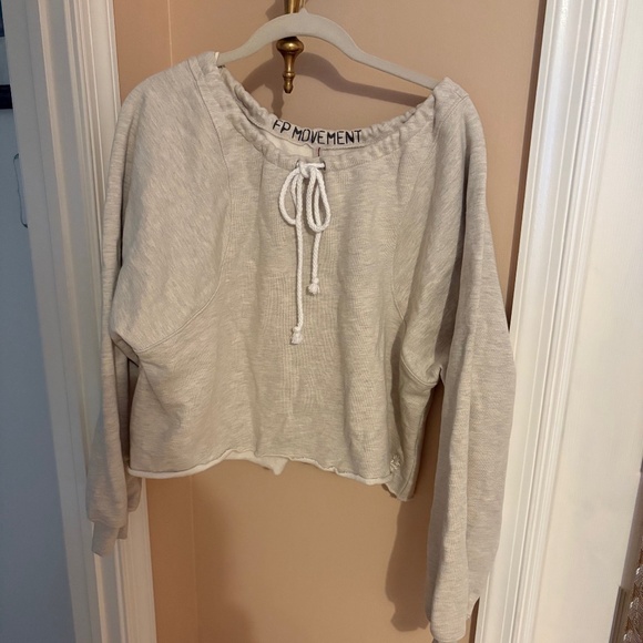 Free People Movement Women’s For The Win Off The Shoulder Sweatshirt - Picture 2 of 15